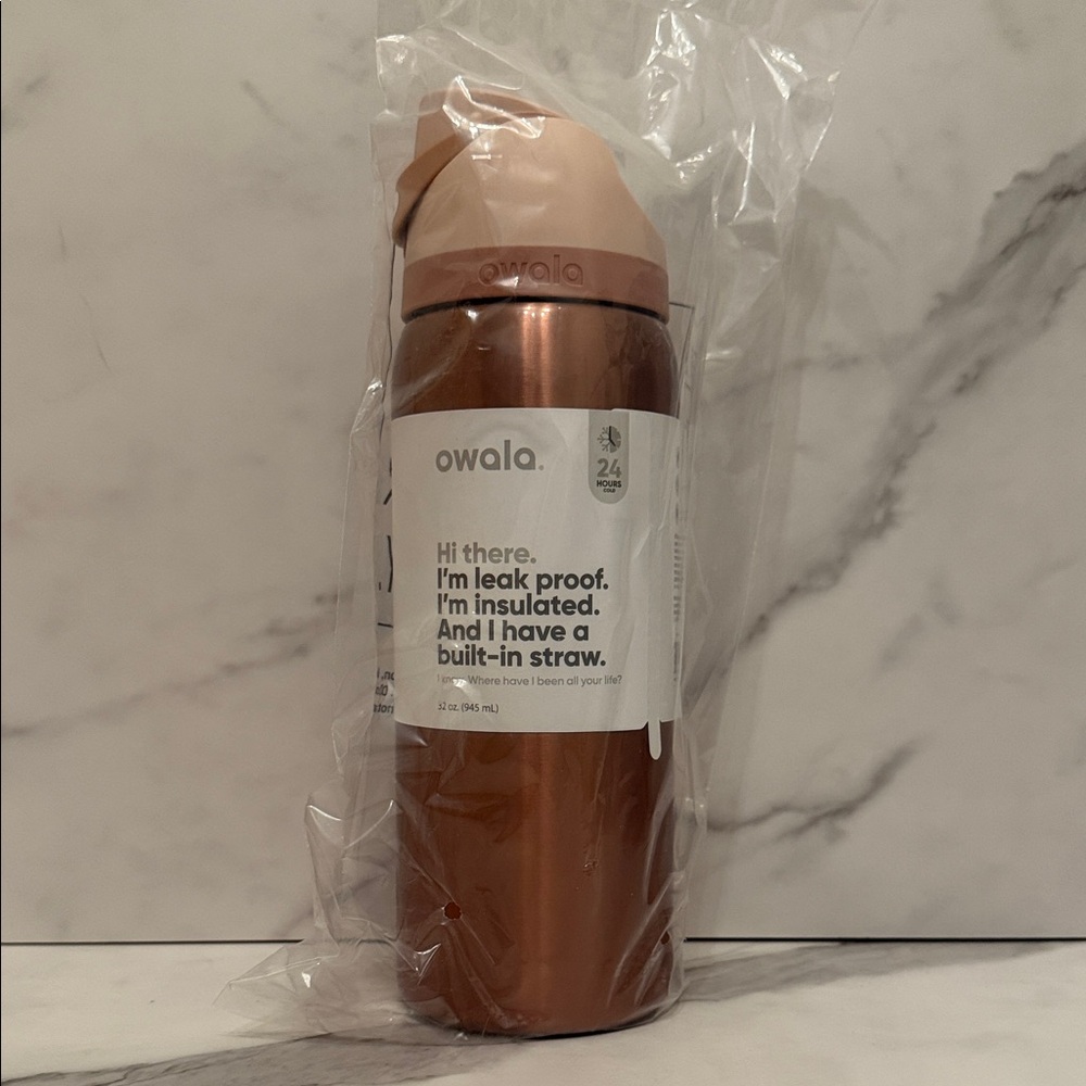 Owala *Metallic Rose Gold* Special Edition 32oz Stainless Steel FreeSip Sway